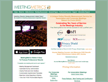Tablet Screenshot of meetingmetrics.com